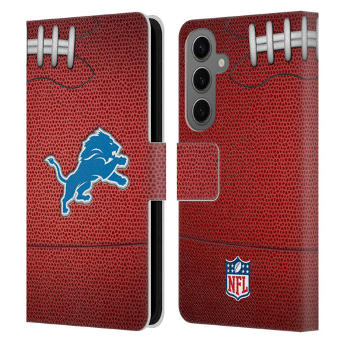NFL Detroit Lions Graphics Football Leather Book Wallet Case Cover For Samsung Galaxy S25