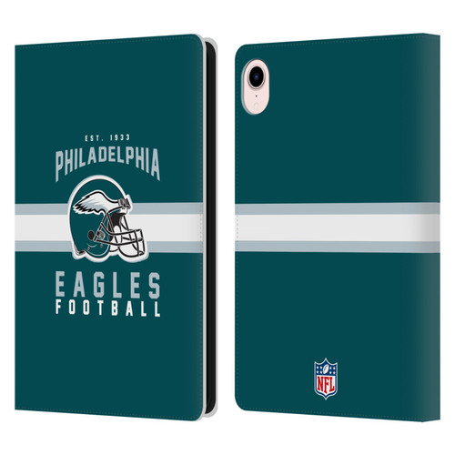 NFL Philadelphia Eagles Graphics Helmet Typography Leather Book Wallet Case Cover For Apple iPad mini (2021/2024)