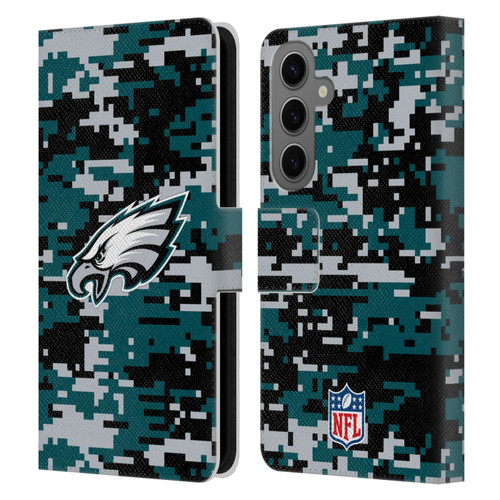 NFL Philadelphia Eagles Graphics Digital Camouflage Leather Book Wallet Case Cover For Samsung Galaxy S25