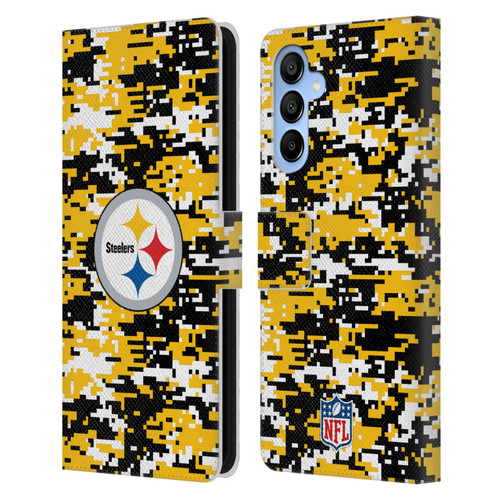 NFL Pittsburgh Steelers Graphics Digital Camouflage Leather Book Wallet Case Cover For Samsung Galaxy A16 5G