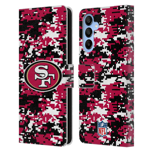 NFL San Francisco 49ers Graphics Digital Camouflage Leather Book Wallet Case Cover For Samsung Galaxy A16 5G