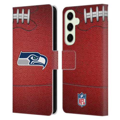 NFL Seattle Seahawks Graphics Football Leather Book Wallet Case Cover For Samsung Galaxy S25+