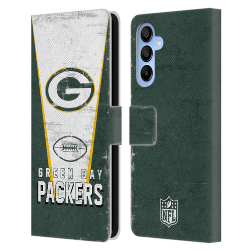 NFL Green Bay Packers Logo Art Banner Leather Book Wallet Case Cover For Samsung Galaxy A16 5G