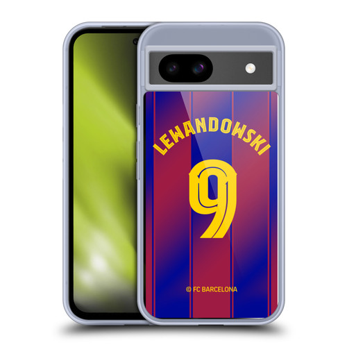 FC Barcelona 2025/26 Players Home Kit Robert Lewandowski Soft Gel Case for Google Pixel 8a