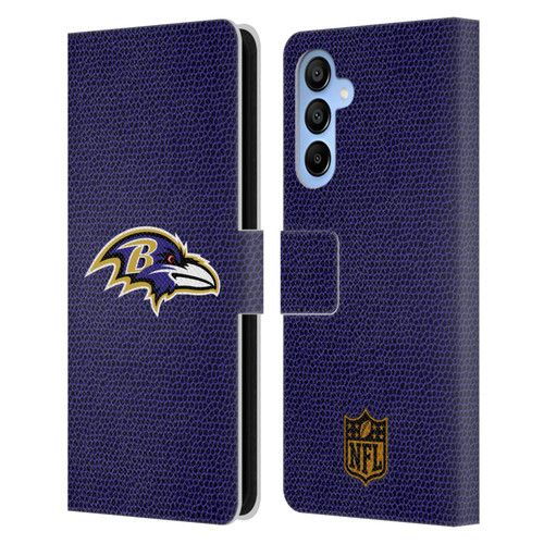 NFL Baltimore Ravens Logo Football Leather Book Wallet Case Cover For Samsung Galaxy A16 5G