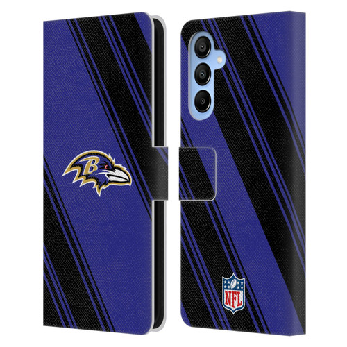 NFL Baltimore Ravens Artwork Stripes Leather Book Wallet Case Cover For Samsung Galaxy A16 5G