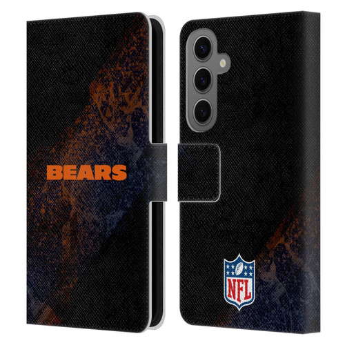 NFL Chicago Bears Logo Blur Leather Book Wallet Case Cover For Samsung Galaxy S25