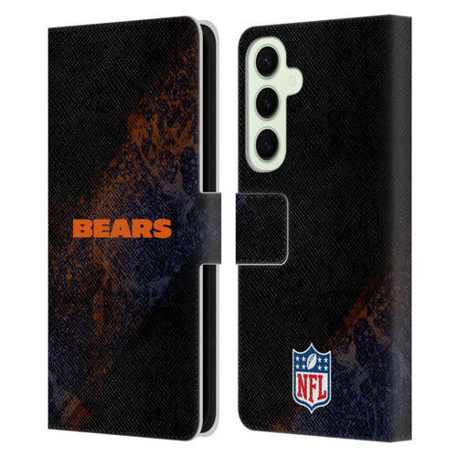 NFL Chicago Bears Logo Blur Leather Book Wallet Case Cover For Samsung Galaxy S25+