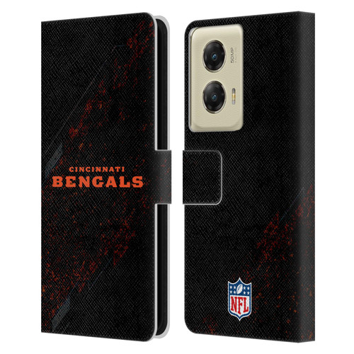 NFL Cincinnati Bengals Logo Blur Leather Book Wallet Case Cover For Motorola Moto G Stylus 5G (2024)