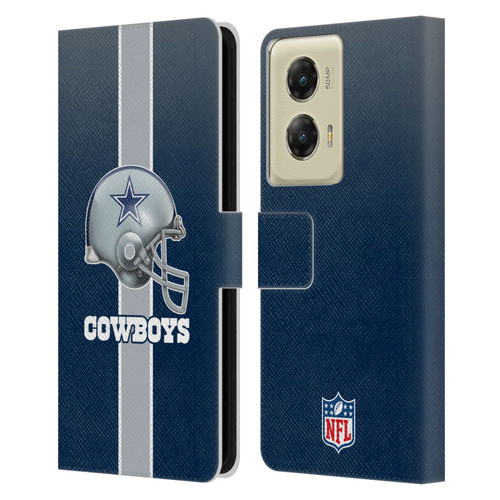 NFL Dallas Cowboys Logo Helmet Leather Book Wallet Case Cover For Motorola Moto G Stylus 5G (2024)