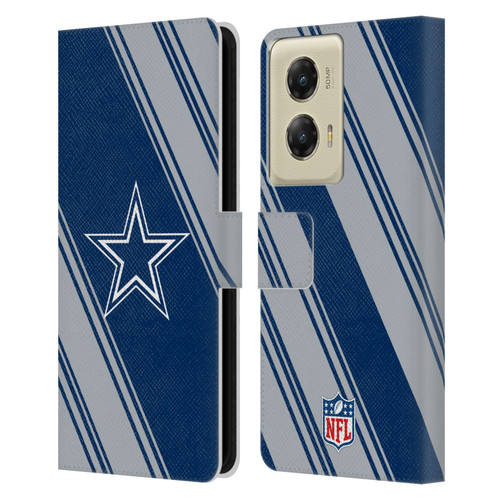 NFL Dallas Cowboys Artwork Stripes Leather Book Wallet Case Cover For Motorola Moto G Stylus 5G (2024)