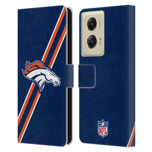 NFL Denver Broncos Logo Stripes Leather Book Wallet Case Cover For Motorola Moto G Stylus 5G (2024) NFL Denver Broncos Logo Stripes Leather Book Wallet Case Cover For Motorola Moto G Stylus 5G (2024)