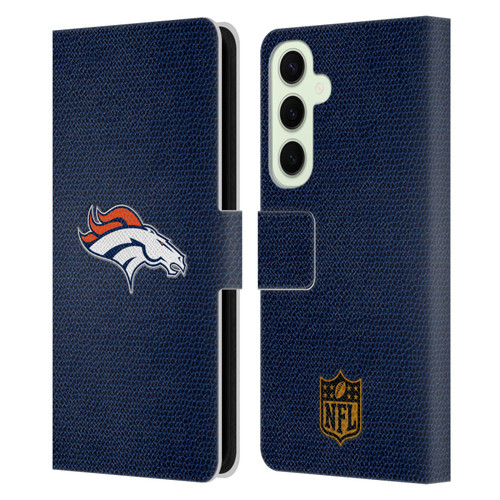 NFL Denver Broncos Logo Football Leather Book Wallet Case Cover For Samsung Galaxy S25+