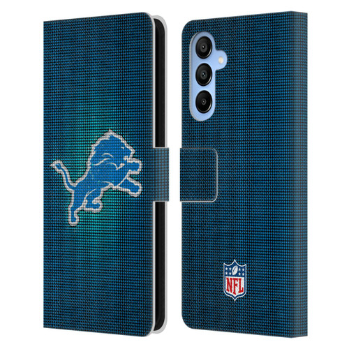 NFL Detroit Lions Artwork LED Leather Book Wallet Case Cover For Samsung Galaxy A16 5G