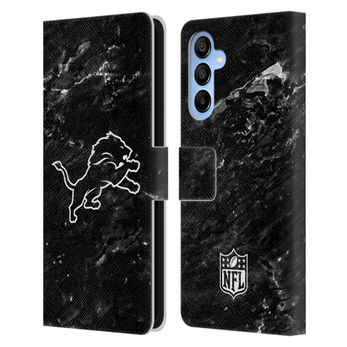 NFL Detroit Lions Artwork Marble Leather Book Wallet Case Cover For Samsung Galaxy A16 5G