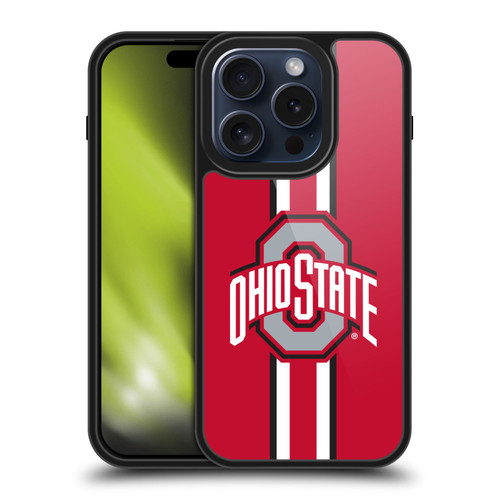 Ohio State University Logo Stripes Gel Armour Case For Apple iPhone 15 Pro