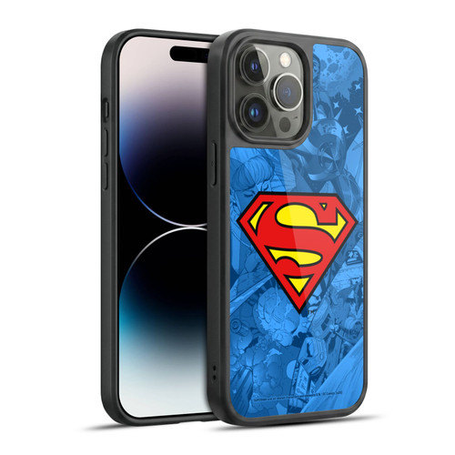 Superman DC Comics Comicbook Art Collage Gel Armour Case For Apple iPhone 14 Pro Max