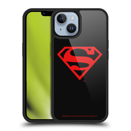 Superman DC Comics Logos Black And Red Gel Armour Case For Apple iPhone 14 Superman DC Comics Logos Black And Red Gel Armour Case For Apple iPhone 14