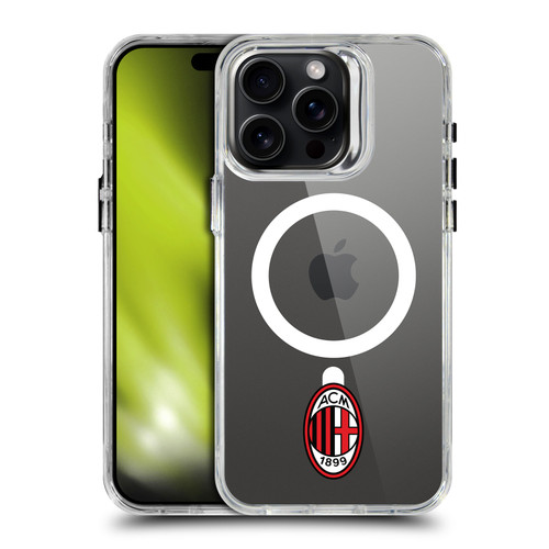 AC Milan Logo Icon Crest Minimalist SHOCKPROOF BUMPER CASE COMPATIBLE WITH  & MAGSAFE Apple iPhone 15 Pro Max