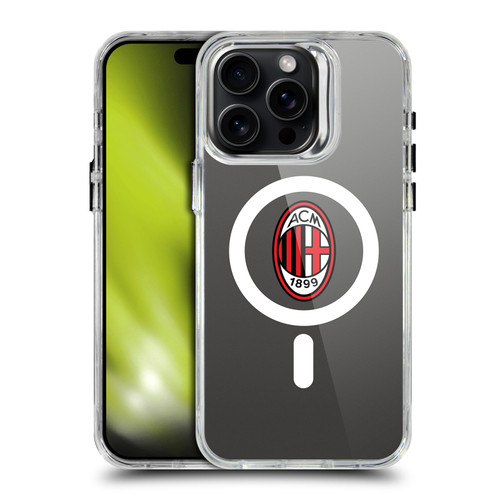AC Milan Logo Icon Crest SHOCKPROOF BUMPER CASE COMPATIBLE WITH  & MAGSAFE Apple iPhone 15 Pro Max