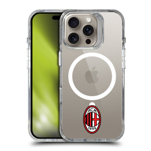 AC Milan Logo Icon Crest Minimalist SHOCKPROOF BUMPER CASE COMPATIBLE WITH Apple iPhone 16 Pro & MAGSAFE