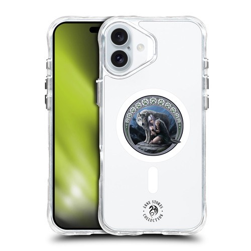 Anne Stokes Mixed Fantasy Art Wolf Protector SHOCKPROOF BUMPER CASE COMPATIBLE WITH Apple iPhone 16 Plus & MAGSAFE