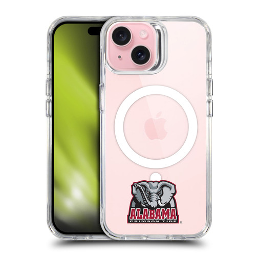 University Of Alabama UA The University Of Alabama Big Al Minimalist SHOCKPROOF BUMPER CASE COMPATIBLE WITH Apple iPhone 15 & MAGSAFE
