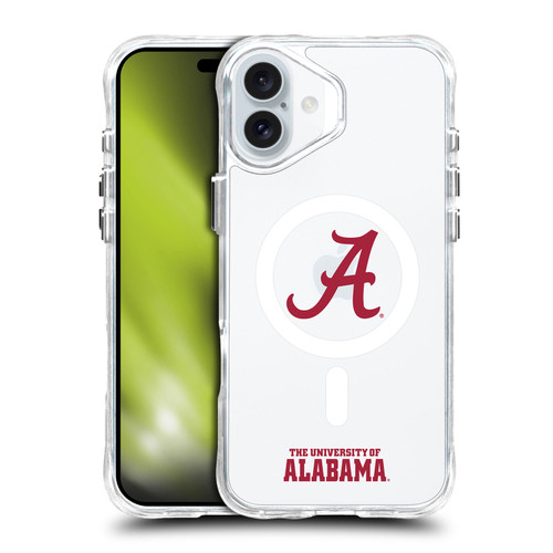 University Of Alabama UA The University Of Alabama Logotype SHOCKPROOF BUMPER CASE COMPATIBLE WITH  & MAGSAFE Apple iPhone 16 Plus