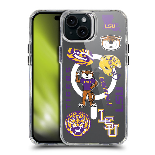 Louisiana State University LSU Louisiana State University LSU Icons SHOCKPROOF BUMPER CASE COMPATIBLE WITH  & MAGSAFE Apple iPhone 15 Plus
