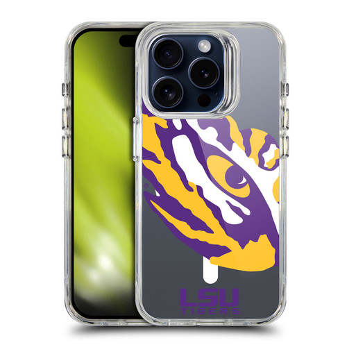 Louisiana State University LSU Louisiana State University LSU Eye of The Tiger Oversized SHOCKPROOF BUMPER CASE COMPATIBLE WITH Apple iPhone 15 Pro & MAGSAFE