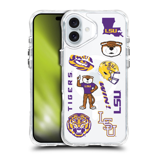 Louisiana State University LSU Louisiana State University LSU Icons SHOCKPROOF BUMPER CASE COMPATIBLE WITH Apple iPhone 16 Plus & MAGSAFE