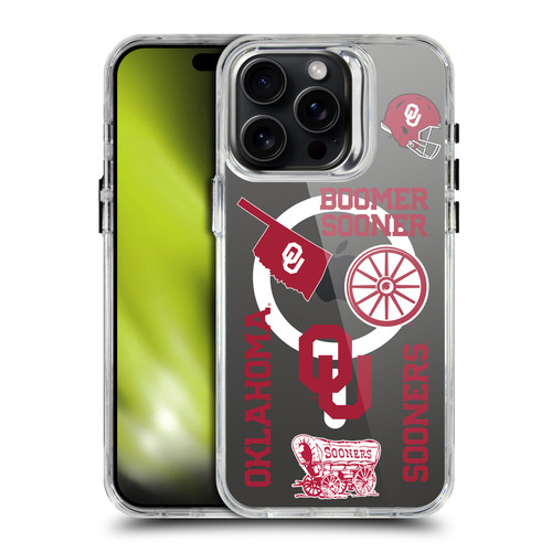 University of Oklahoma OU The University of Oklahoma Icons SHOCKPROOF BUMPER CASE COMPATIBLE WITH Apple iPhone 15 Pro Max & MAGSAFE