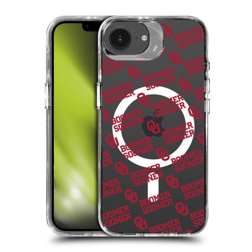 University of Oklahoma OU The University of Oklahoma Boomer Sooner Pattern SHOCKPROOF BUMPER CASE COMPATIBLE WITH  & MAGSAFE Apple iPhone 16e