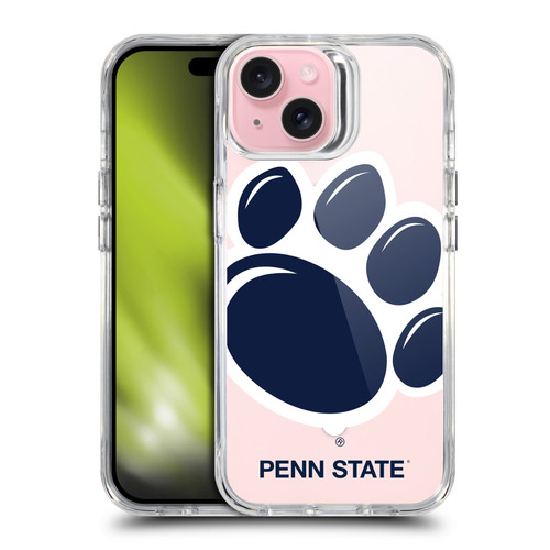 Pennsylvania State University PSU The Pennsylvania State University Paw Mark Oversized SHOCKPROOF BUMPER CASE COMPATIBLE WITH Apple iPhone 15 & MAGSAFE
