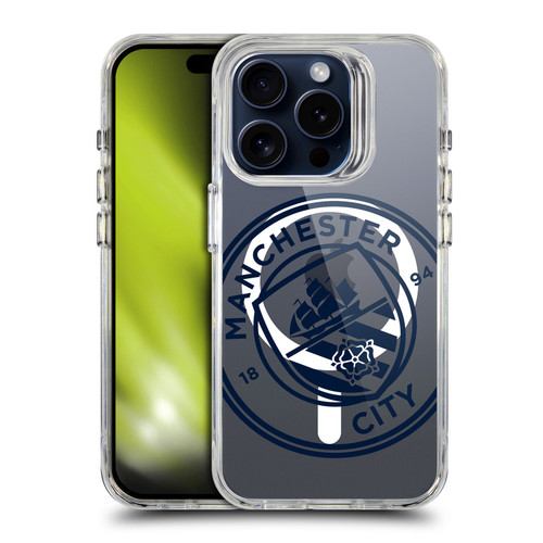 Manchester City Man City FC Logo Icon Oversized SHOCKPROOF BUMPER CASE COMPATIBLE WITH  & MAGSAFE Apple iPhone 15 Pro