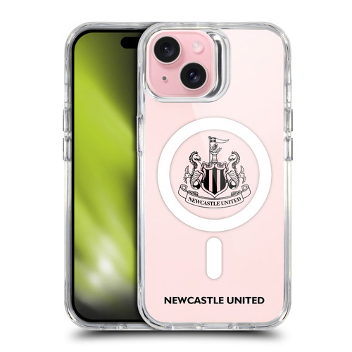 Newcastle United Football Club Logo Icon Crest Logotype Black SHOCKPROOF BUMPER CASE COMPATIBLE WITH Apple iPhone 15 & MAGSAFE