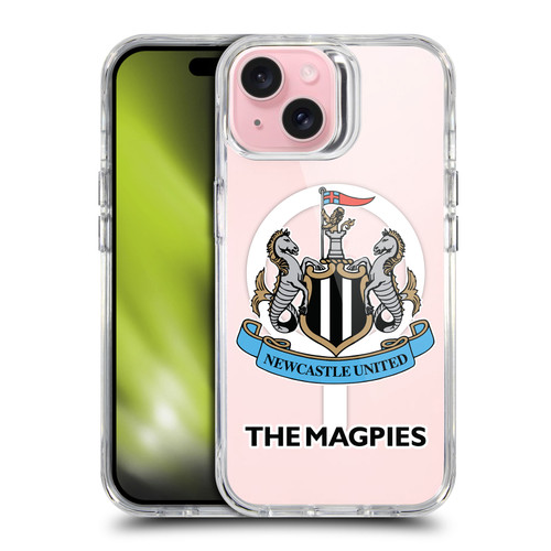 Newcastle United Football Club Logo Icon The Magpies Oversized SHOCKPROOF BUMPER CASE COMPATIBLE WITH Apple iPhone 15 & MAGSAFE