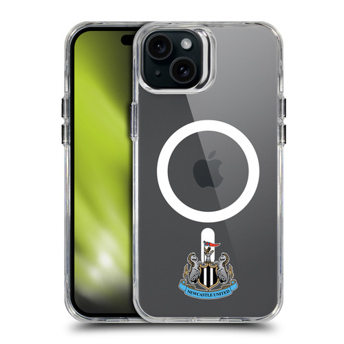 Newcastle United Football Club Logo Icon Crest Minimalist SHOCKPROOF BUMPER CASE COMPATIBLE WITH Apple iPhone 15 Plus & MAGSAFE