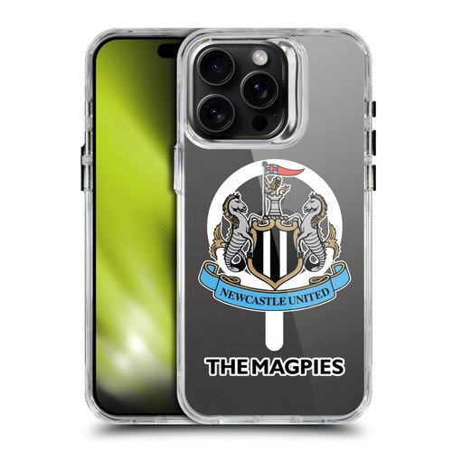 Newcastle United Football Club Logo Icon The Magpies Oversized SHOCKPROOF BUMPER CASE COMPATIBLE WITH Apple iPhone 15 Pro Max & MAGSAFE
