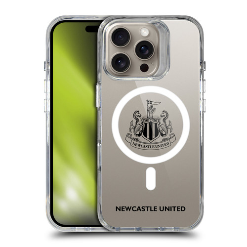 Newcastle United Football Club Logo Icon Crest Logotype Black SHOCKPROOF BUMPER CASE COMPATIBLE WITH Apple iPhone 16 Pro & MAGSAFE