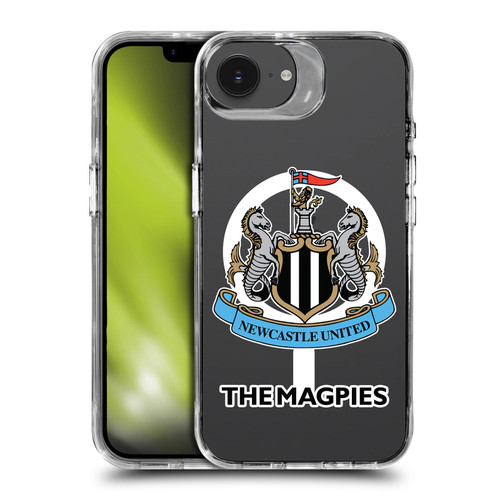 Newcastle United Football Club Logo Icon The Magpies Oversized SHOCKPROOF BUMPER CASE COMPATIBLE WITH Apple iPhone 16e & MAGSAFE