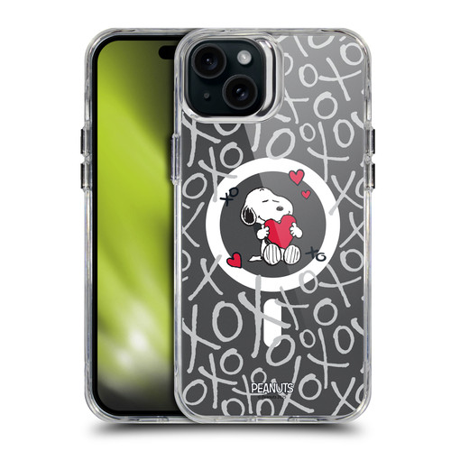 Peanuts Snoopy & Friends XOXO SHOCKPROOF BUMPER CASE COMPATIBLE WITH Apple iPhone 15 Plus & MAGSAFE