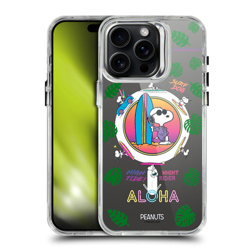 Peanuts Snoopy & Friends Tropical Surf SHOCKPROOF BUMPER CASE COMPATIBLE WITH Apple iPhone 15 Pro Max & MAGSAFE