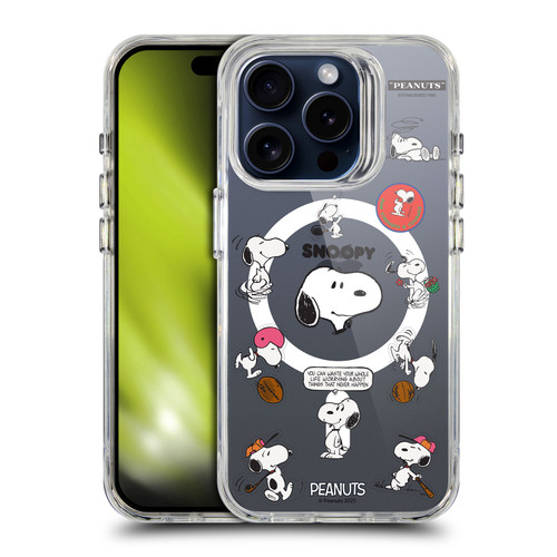 Peanuts Snoopy & Friends Fun Moments SHOCKPROOF BUMPER CASE COMPATIBLE WITH Apple iPhone 15 Pro & MAGSAFE