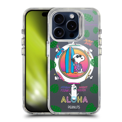 Peanuts Snoopy & Friends Tropical Surf SHOCKPROOF BUMPER CASE COMPATIBLE WITH  & MAGSAFE Apple iPhone 15 Pro