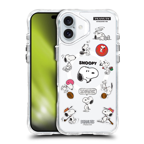 Peanuts Snoopy & Friends Fun Moments SHOCKPROOF BUMPER CASE COMPATIBLE WITH Apple iPhone 16 Plus & MAGSAFE