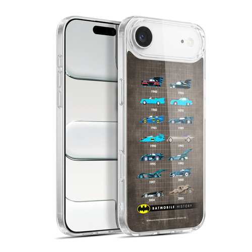 Batman DC Comics Batmobile History Evolution Soft Gel Case for Apple iPhone 17 Air