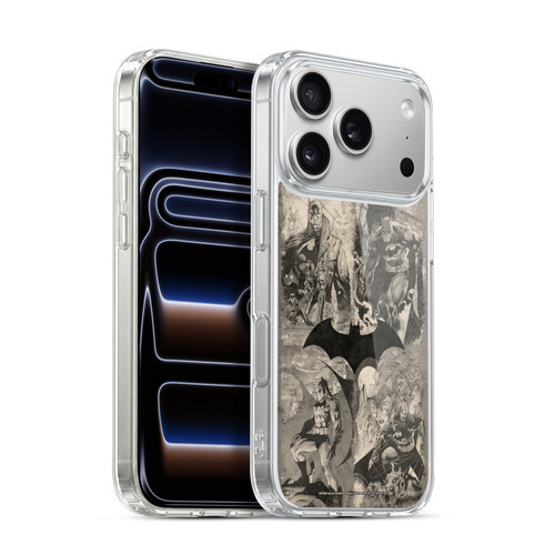 Batman DC Comics Hush Logo Collage Distressed Soft Gel Case for Apple iPhone 17 Pro