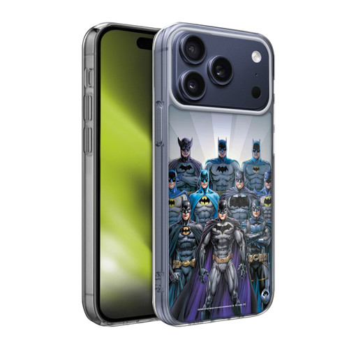 Batman DC Comics Iconic Comic Book Costumes Through The Years Soft Gel Case for Apple iPhone 17 Pro Max