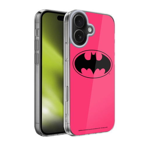 Batman DC Comics Logos Pink Soft Gel Case for Apple iPhone 17